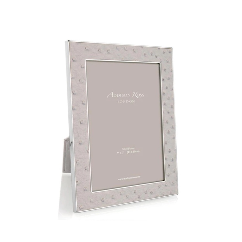 NIB elegant faux ostrich leather frame